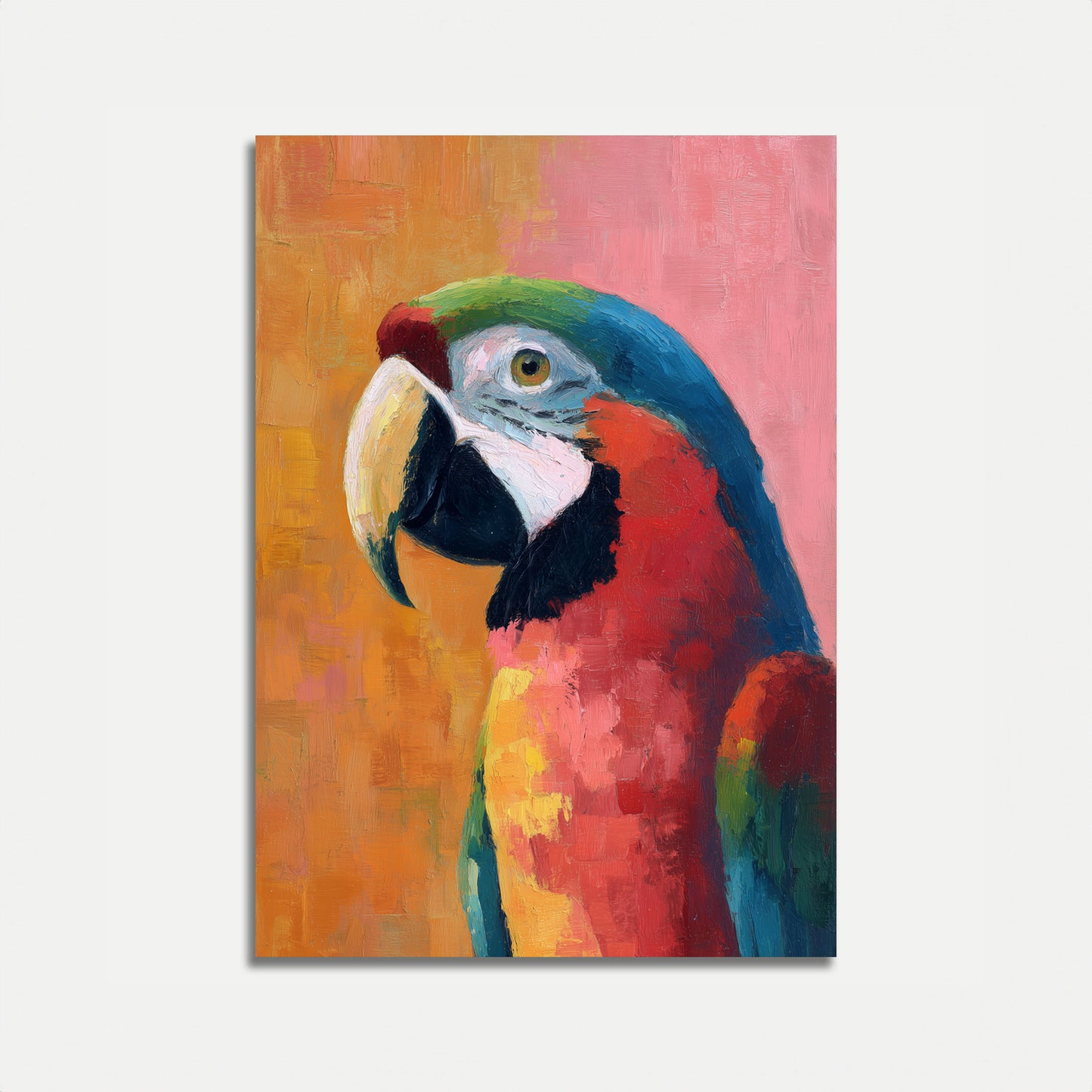 Vibrant Macaw Profile Poster