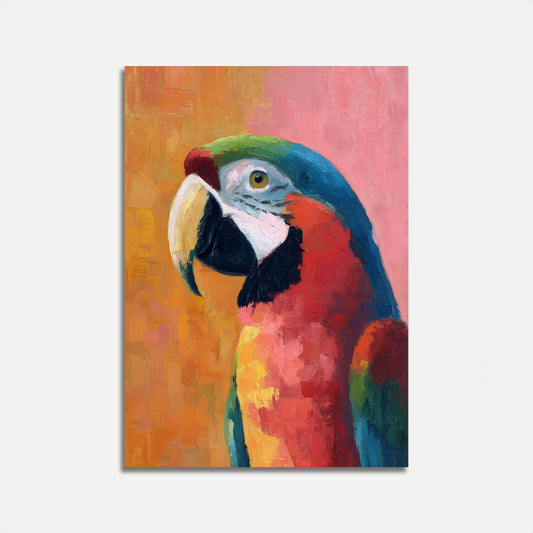 Vibrant Macaw Profile Poster
