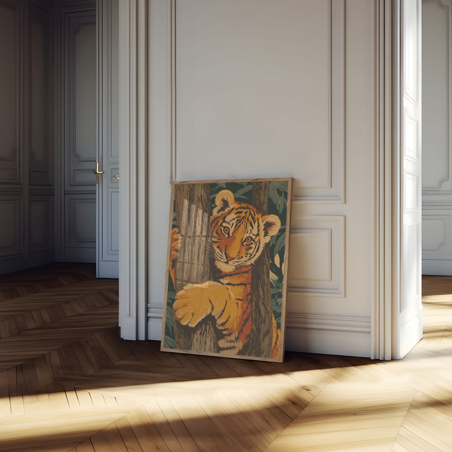 Young Tiger in Forest Poster