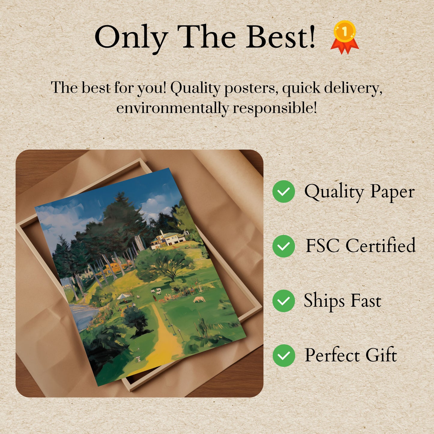 Pastoral Countryside Summer Poster
