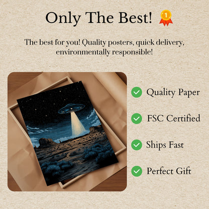 Desert UFO Encounter Poster