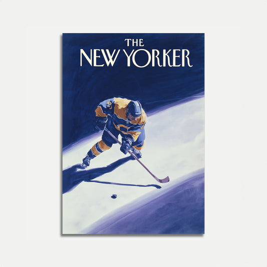 Hockey Ice Action New Yorker Poster