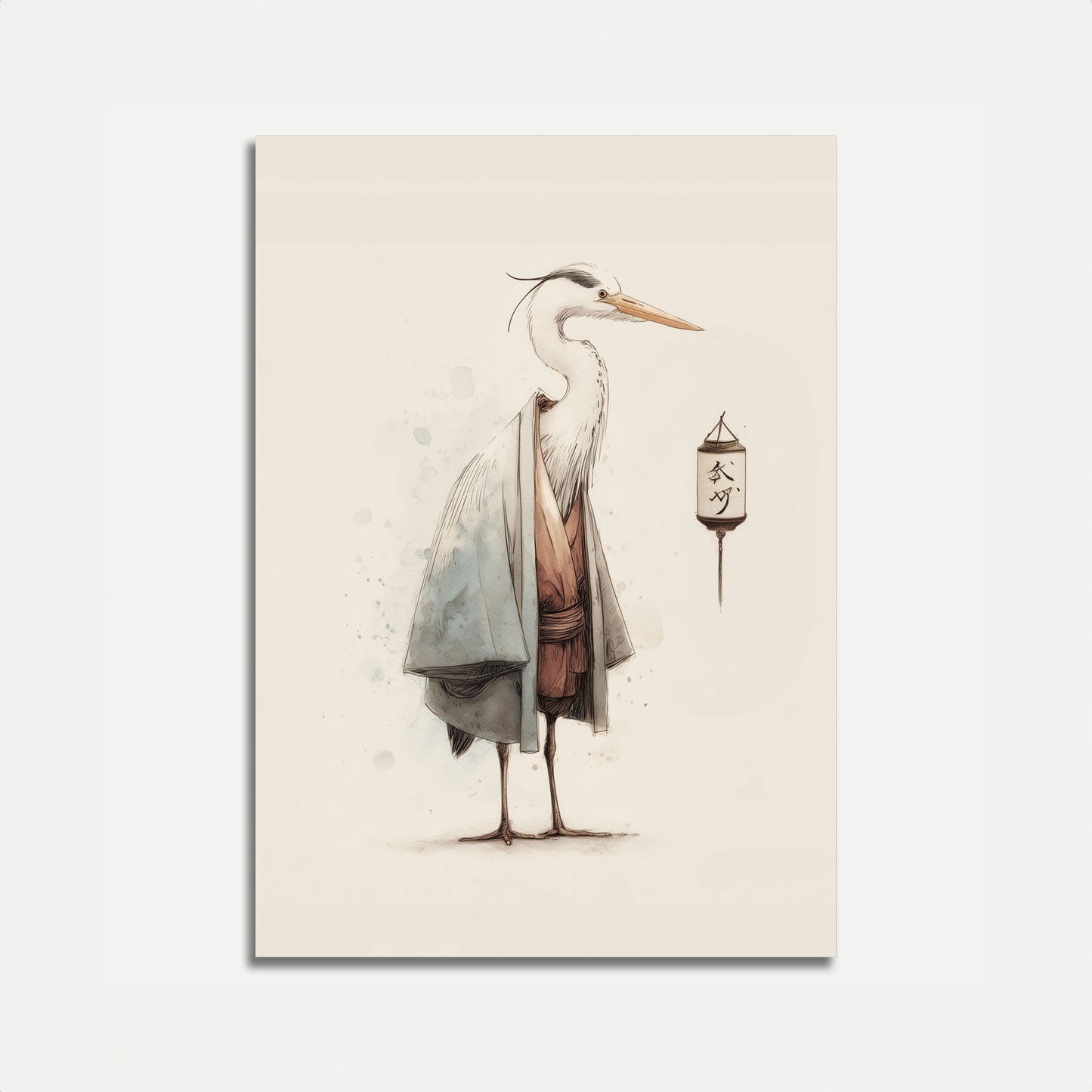 Poster del Guerriero Airone Giapponese
