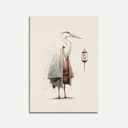 Poster del Guerriero Airone Giapponese