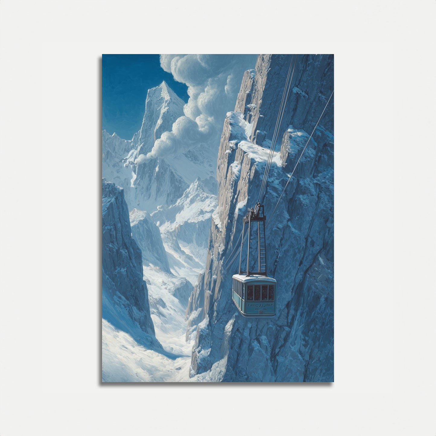 Alpinkabelbane Bjergplakat