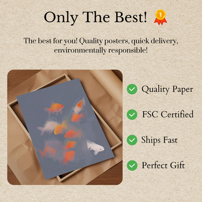 Dreamy Goldfish Swim Poster
