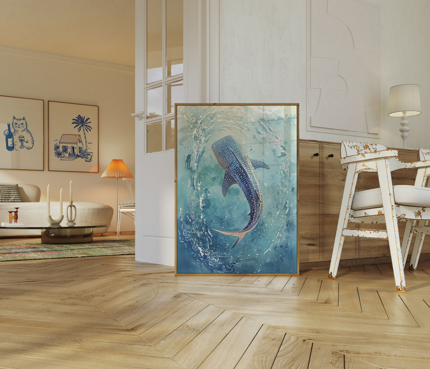 Majestic Whale Shark Ocean Poster