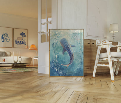Majestic Whale Shark Ocean Poster