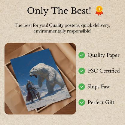 Póster del duelo de guerreros osos polares