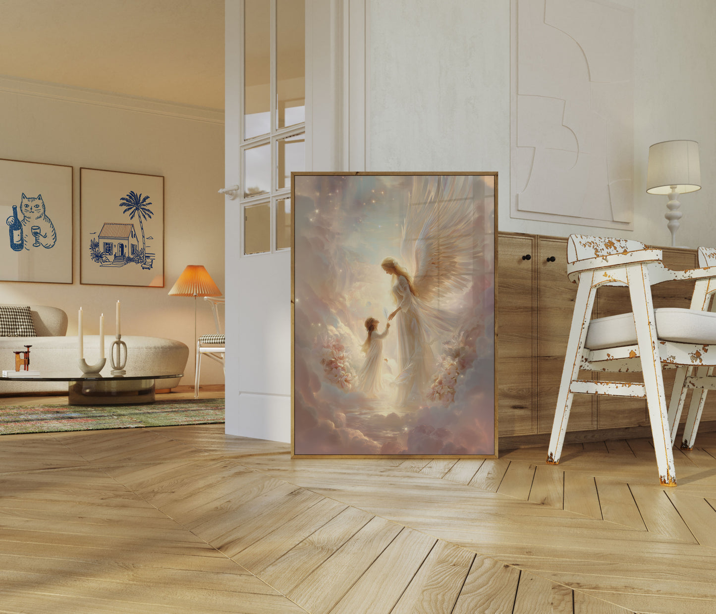 Poster Angelo Custode con Bambino