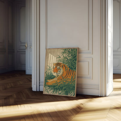 Tiger in Bamboo Forest Poster