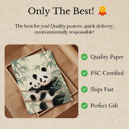 Bamboo Buddies Panda Poster