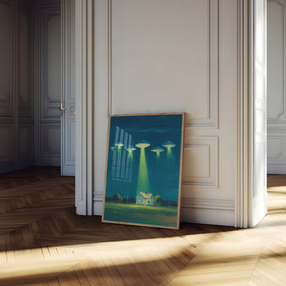 Midnight UFO Invasion Poster