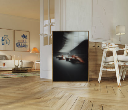 Affiche de Course à la Vitesse Floue