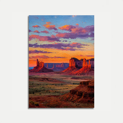 Póster Puesta de Sol del Desierto de Monument Valley