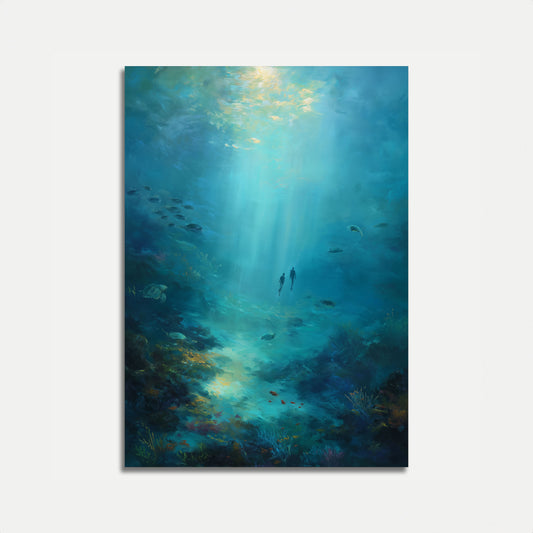 Póster de exploración submarina de Deep Blue