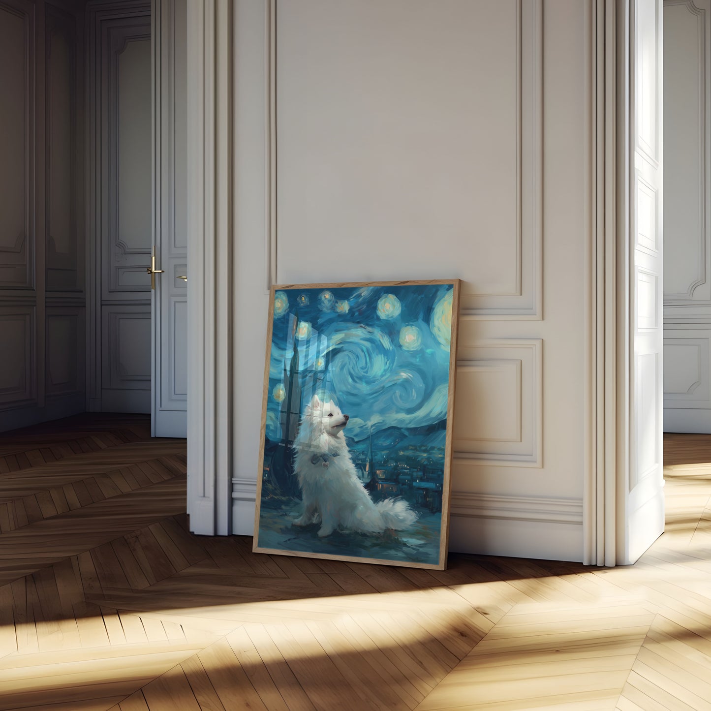 Affiche Chiot Nuit étoilée