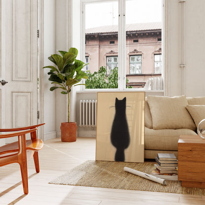 Elegant Black Cat Silhouette Poster