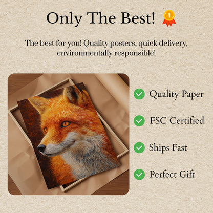 Golden Fox Portrait Poster