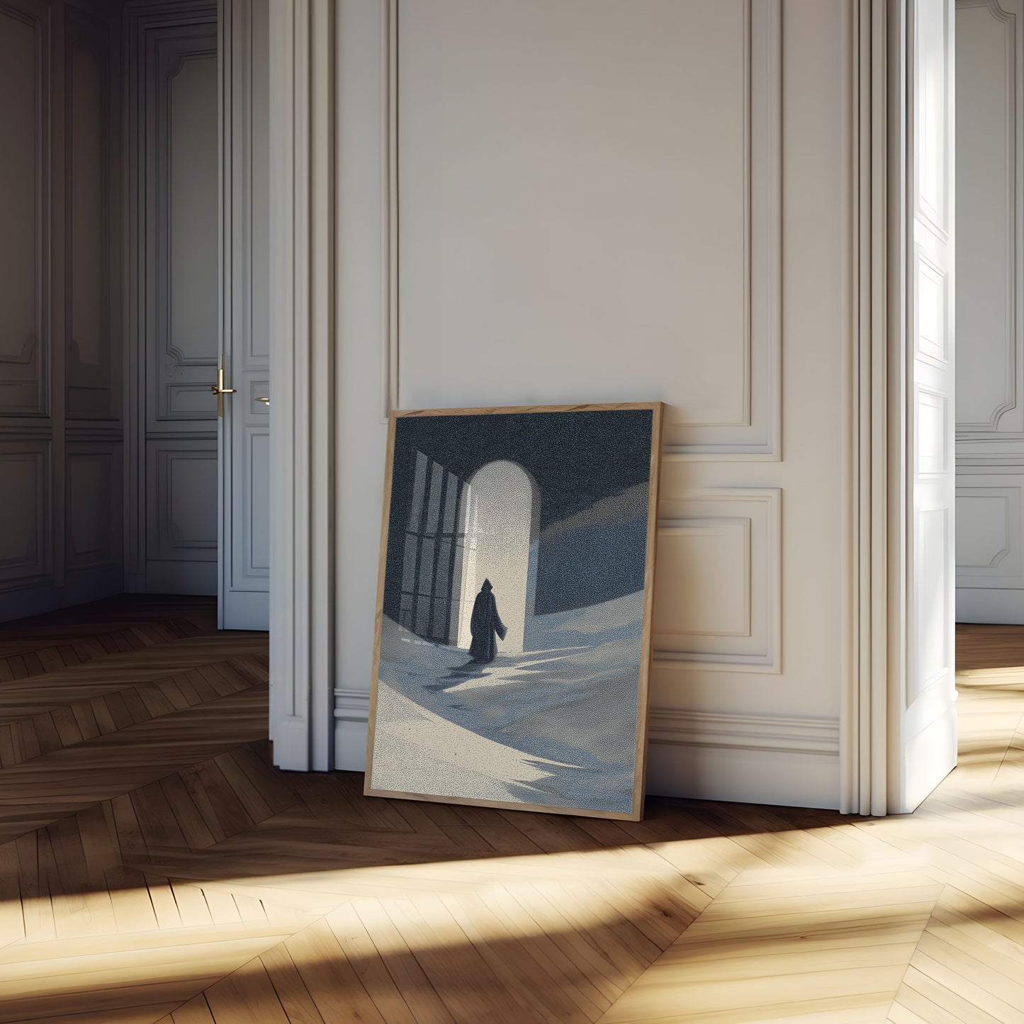 Hooded Figure Desert Gateway Poster