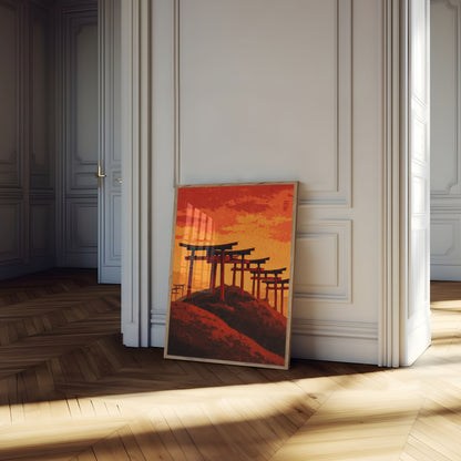 Sacred Torii Gates Sunset Poster