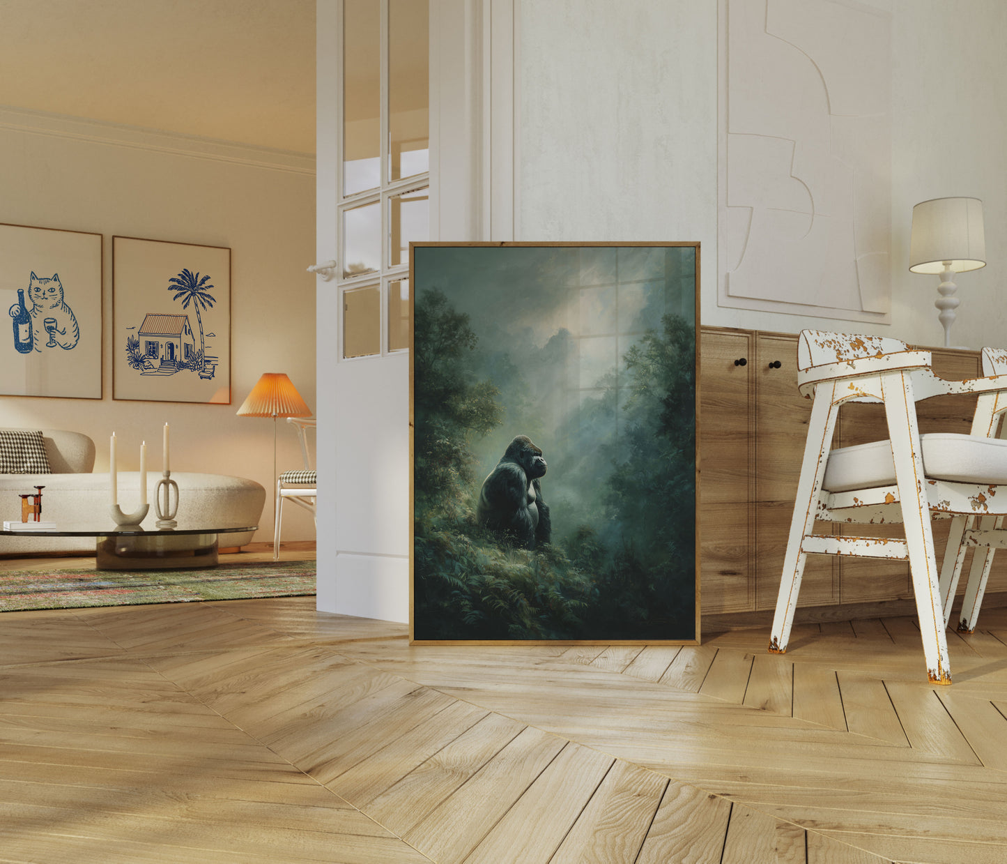 Goryl w Mglistej Dżungli Plakat