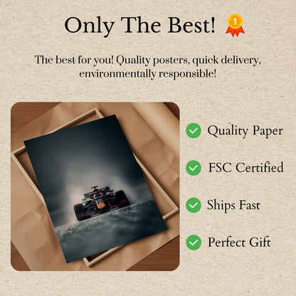 Plakát Závodu Formule 1 v Dešti