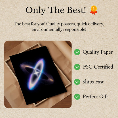 Poster Farfalla Digitale Luminescente