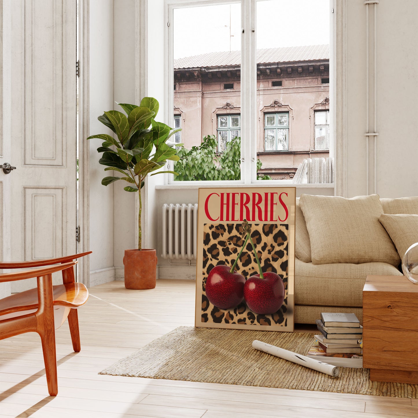 Luxurious Red Cherries Poster