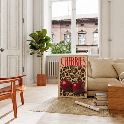 Luxurious Red Cherries Poster