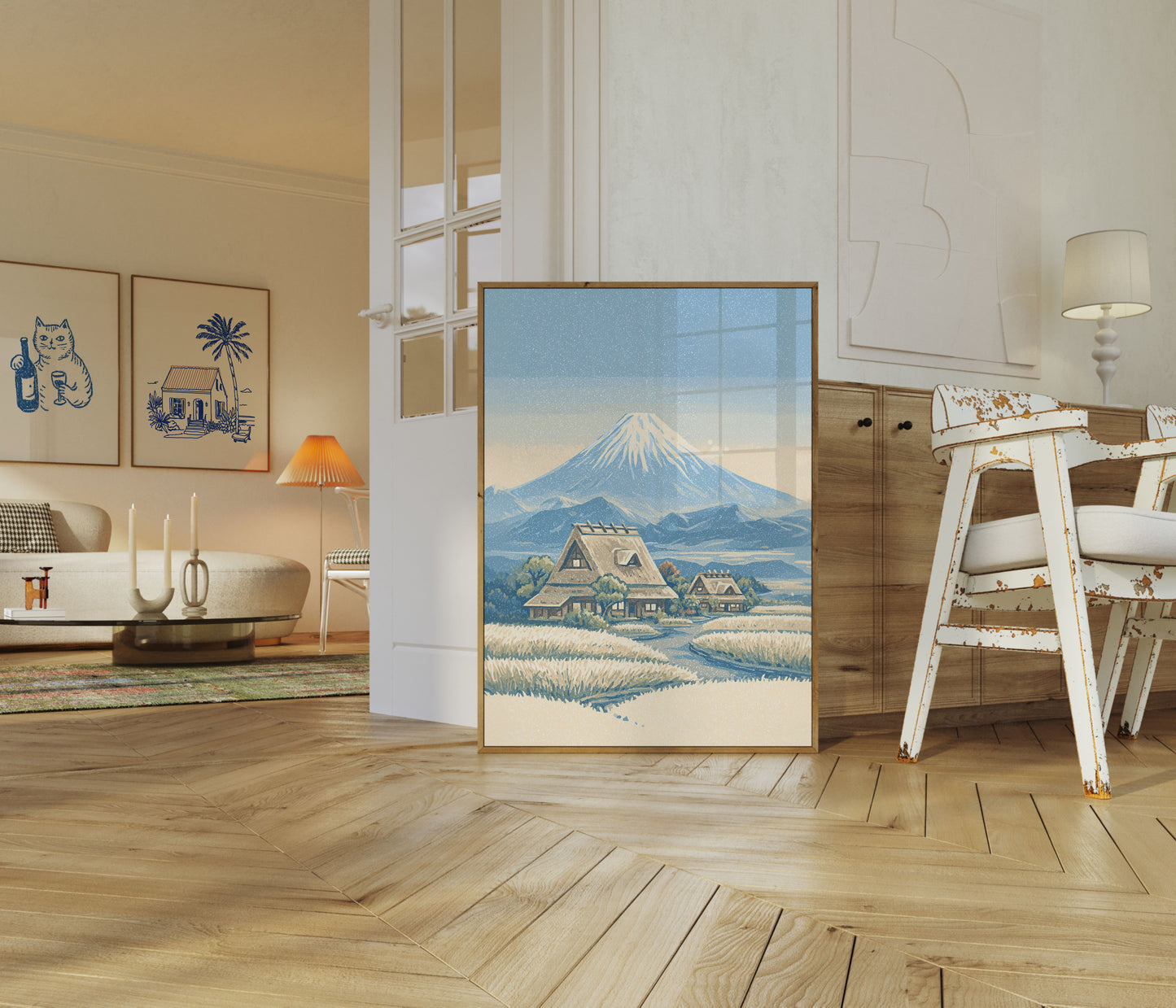 Mount Fuji Vinterby Plakat