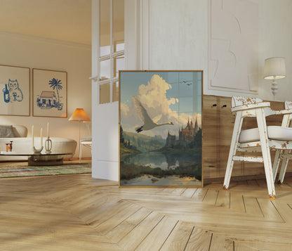 Poster Fantasy del Castello dei Cigni