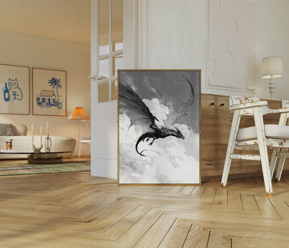 Póster del Dragón Oscuro de Skyborne