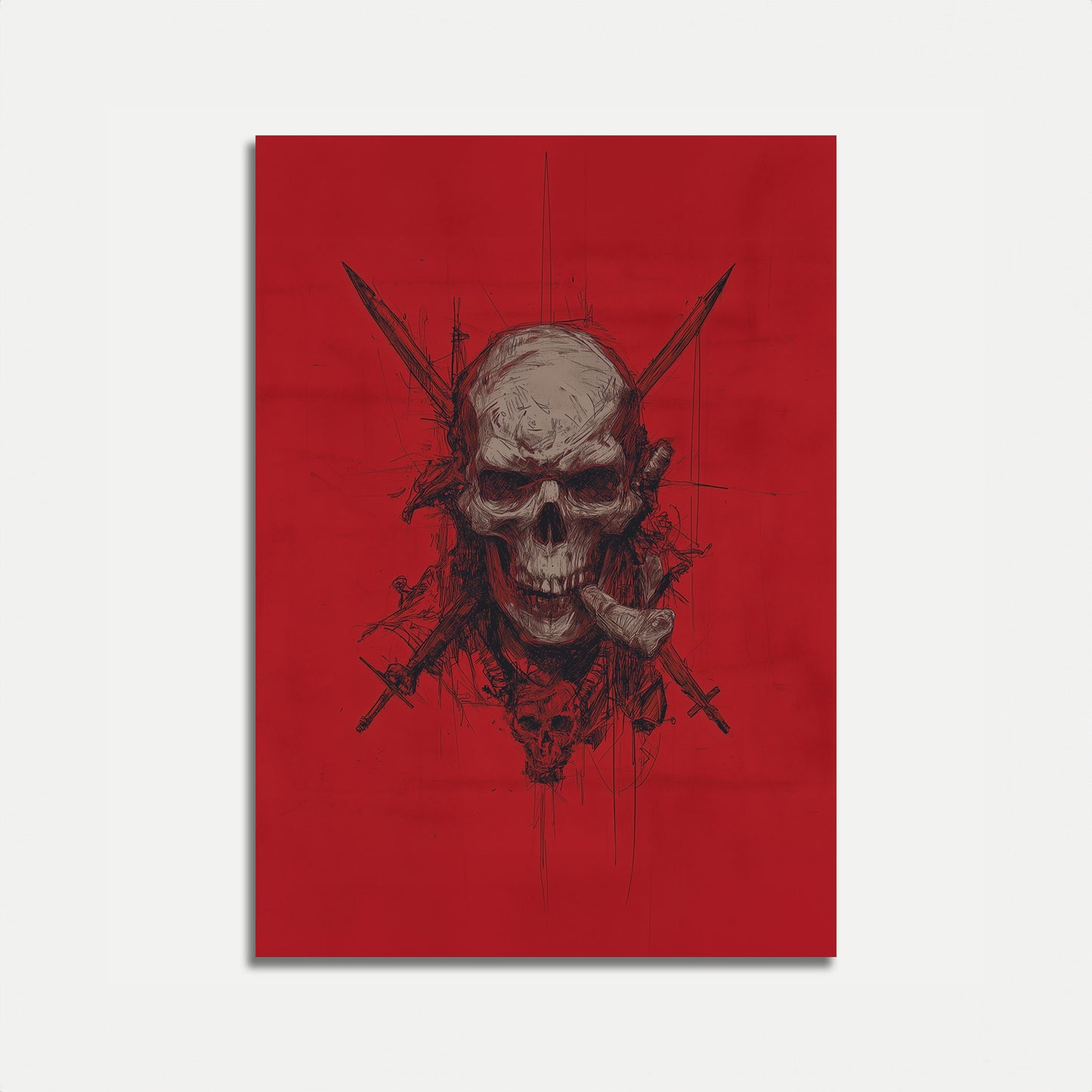 Skull and Crossed Swords Poster