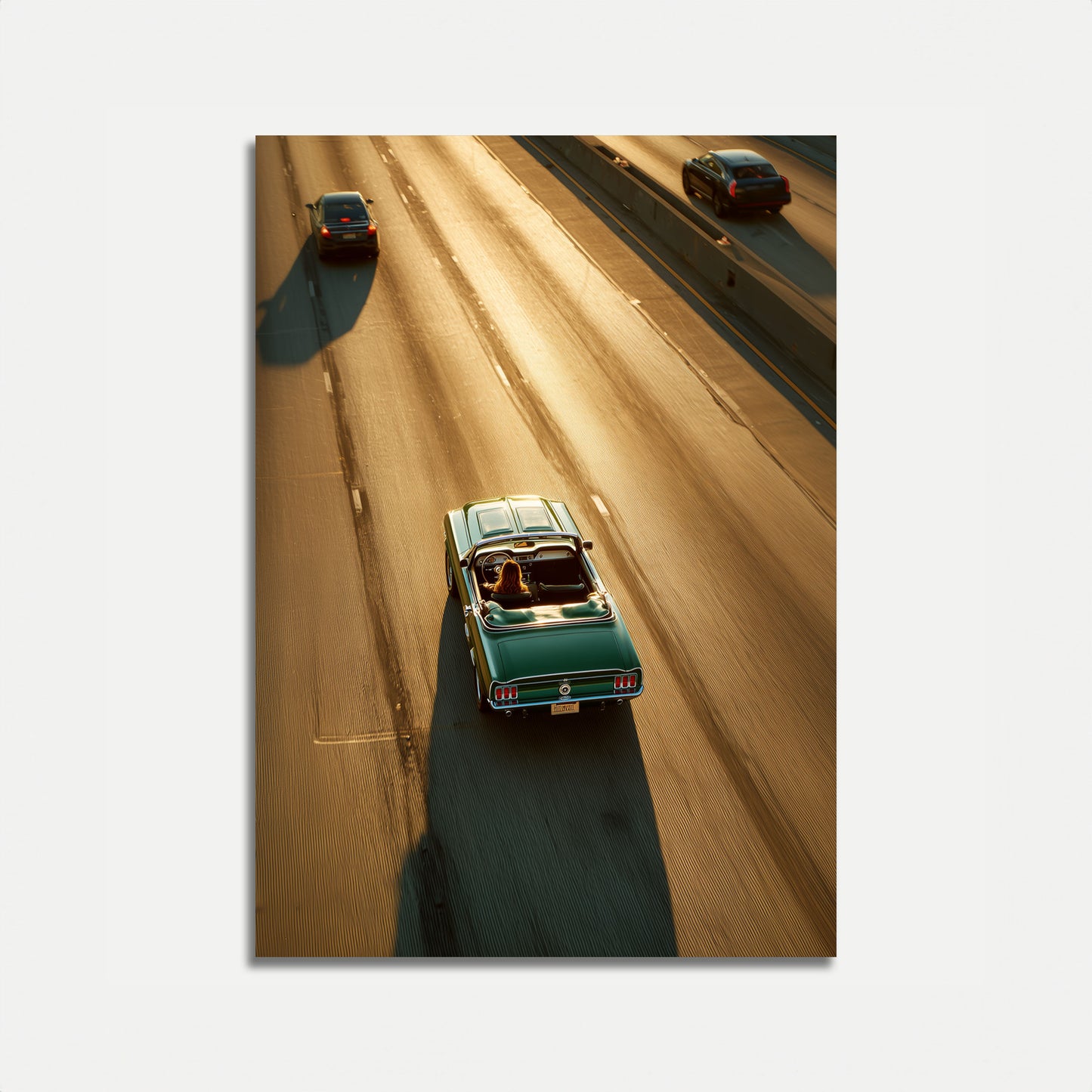 Vintage Mustang Highway Cruise Poster