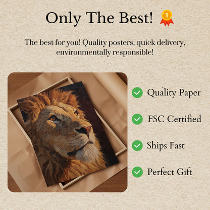 Plakat Portret Majestatycznego Lwa