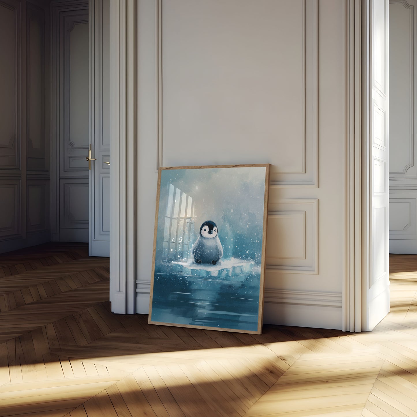 Lonely Baby Penguin Poster