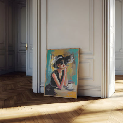 Glamourøs Cafe Elegance Plakat