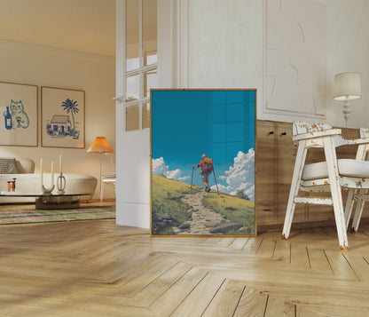 Mountain Trail Wanderer Poster