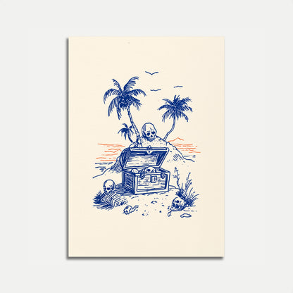 Tropical Pirate Treasure Poster