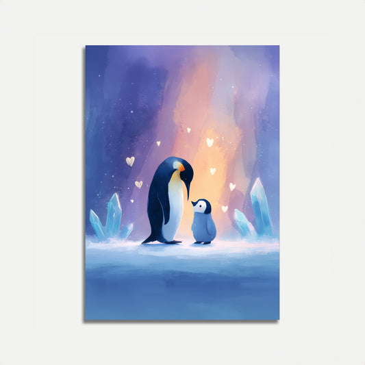 Penguin Love Crystal Poster