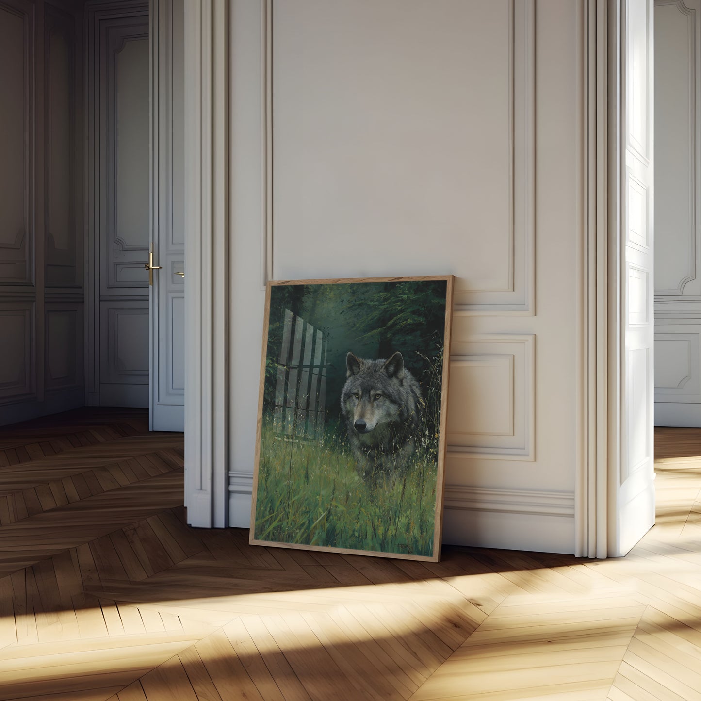 Wild Forest Guardian Wolf Poster