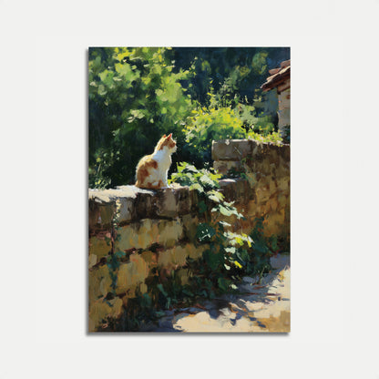 Katze im Garten Plakat