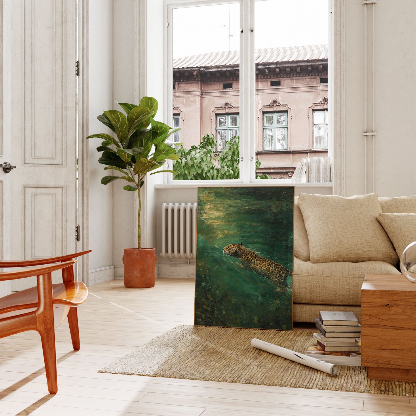 Poster della Giaguaro che Nuota nel Fiume