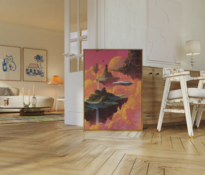 Affiche Explorateur du Ciel Rétro Science-Fiction