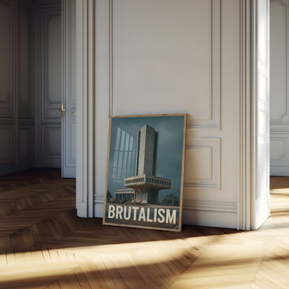 Brutalist Architecture Tower Poster