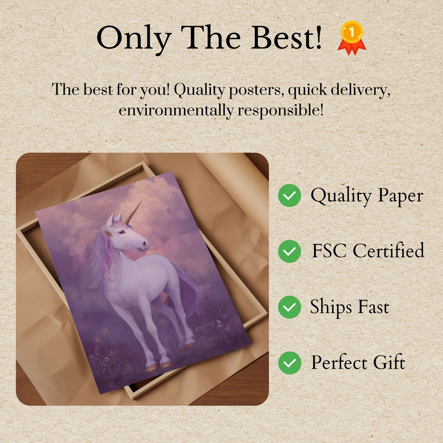 Poster Fantasy dell'Unicorno Magico