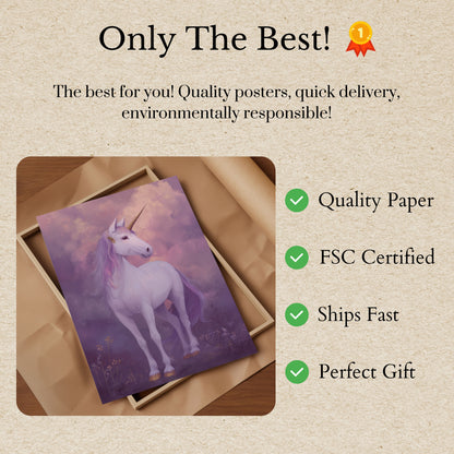 Poster Fantasy dell'Unicorno Magico