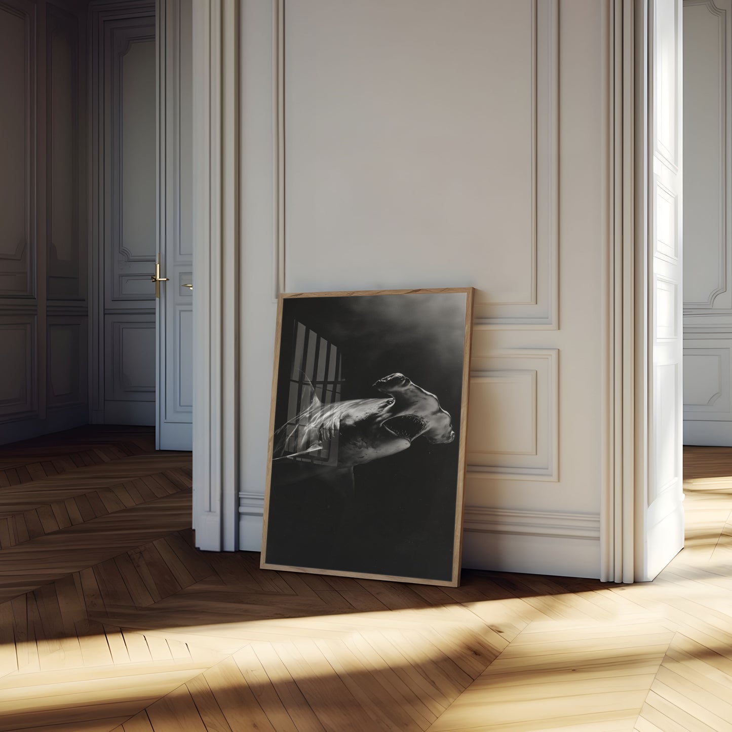 Great Hammerhead Shark Dark Poster