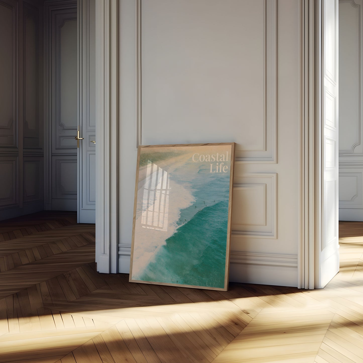 Poster Ondate Oceaniche Vita Costiera